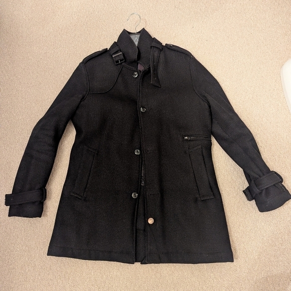 G Star Raw Men’s Military Black Wool Coat - size M - Picture 9 of 16